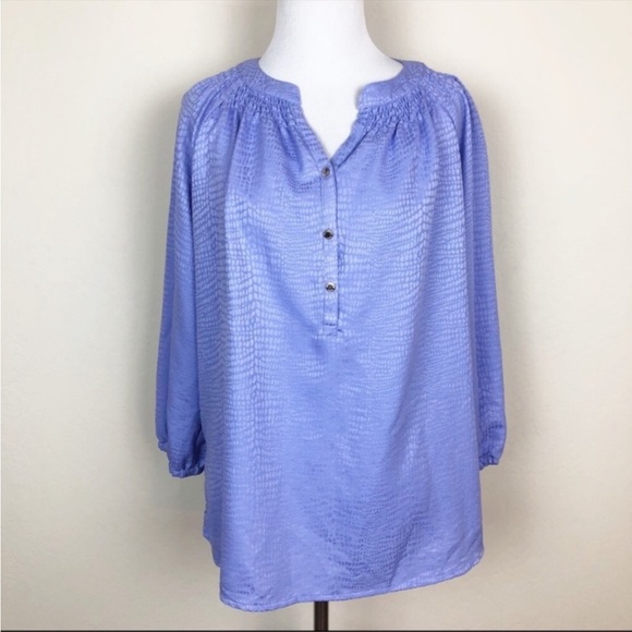 Dana Buchman Lavender 3/4 Length Sleeve Blouse - Size Large - Picture 1 of 8
